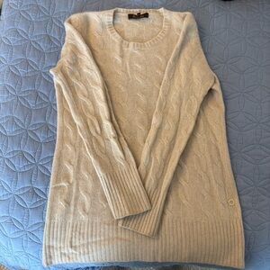 LORO PINANA Baby Cashmere Cable Knit Sweater, Size 40 EU, excellent condition.